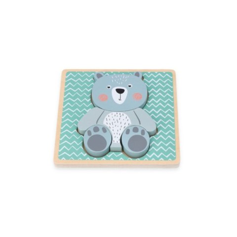 Drewniana układanka dla malucha - Miś Nefere