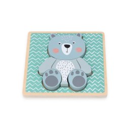 Drewniana układanka dla malucha - Miś Nefere