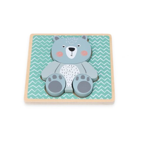 Drewniana układanka dla malucha - Miś Nefere