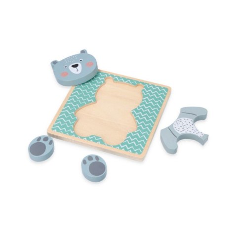 Drewniana układanka dla malucha - Miś Nefere