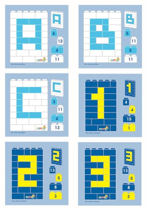 Instrukcje 1:1 Little Architekt Litery i Cyfry 17 szt. Little Architect Instrukcje 1:1 Little Architekt Litery i Cyfry 17 szt. Little Architect