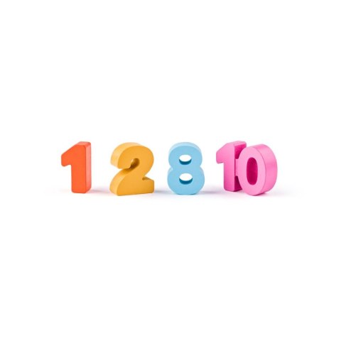 Kolorowy drewniany zegar dydaktyczny z klockami - 102 el. Woodyland Kolorowy drewniany zegar dydaktyczny z klockami - 102 el. Woodyland