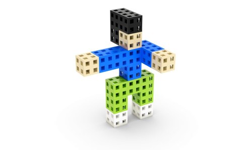 Komplet klocków konstrukcyjnych - Meli Cube 100 Meli Komplet klocków konstrukcyjnych - Meli Cube 100 Meli