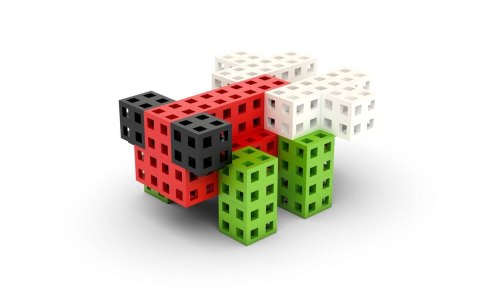 Komplet klocków konstrukcyjnych - Meli Cube 100 Meli Komplet klocków konstrukcyjnych - Meli Cube 100 Meli