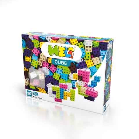 Komplet klocków konstrukcyjnych - Meli Cube Pink 100 el. Meli Komplet klocków konstrukcyjnych - Meli Cube Pink 100 el. Meli