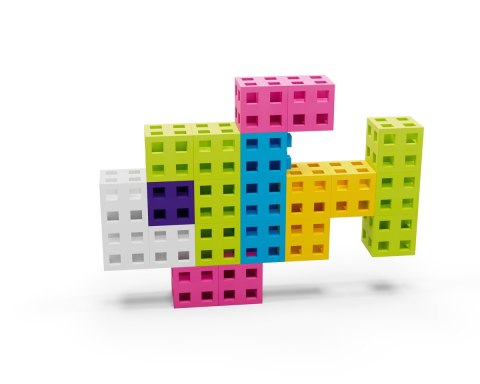 Komplet klocków konstrukcyjnych - Meli Cube Pink 100 el. Meli Komplet klocków konstrukcyjnych - Meli Cube Pink 100 el. Meli
