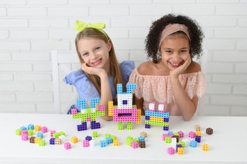 Komplet klocków konstrukcyjnych - Meli Cube Pink 100 el. Meli Komplet klocków konstrukcyjnych - Meli Cube Pink 100 el. Meli