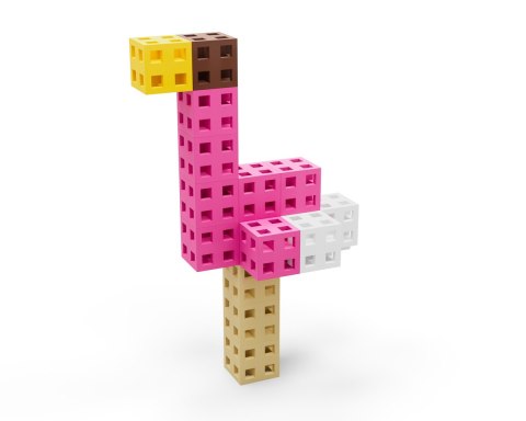 Komplet klocków konstrukcyjnych - Meli Cube Pink 100 el. Meli Komplet klocków konstrukcyjnych - Meli Cube Pink 100 el. Meli