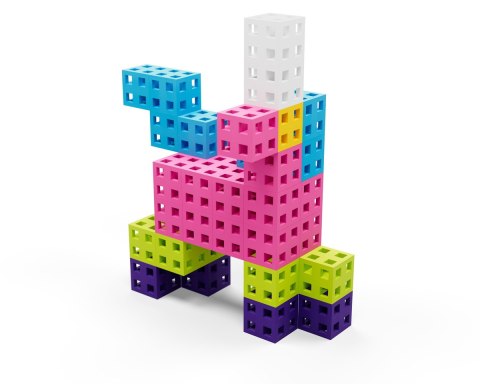 Komplet klocków konstrukcyjnych - Meli Cube Pink 100 el. Meli Komplet klocków konstrukcyjnych - Meli Cube Pink 100 el. Meli