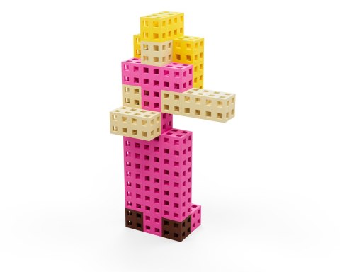 Komplet klocków konstrukcyjnych - Meli Cube Pink 100 el. Meli Komplet klocków konstrukcyjnych - Meli Cube Pink 100 el. Meli