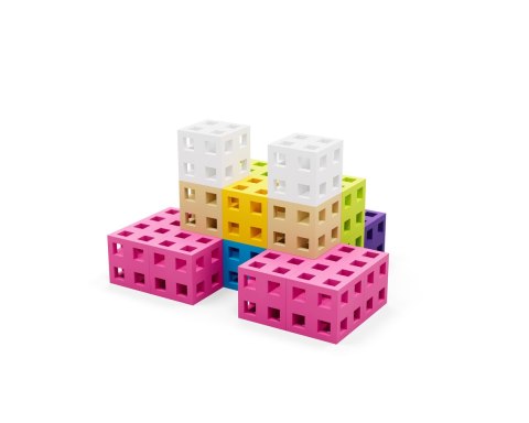 Komplet klocków konstrukcyjnych - Meli Cube Pink 100 el. Meli Komplet klocków konstrukcyjnych - Meli Cube Pink 100 el. Meli