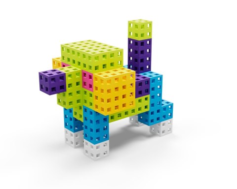 Komplet klocków konstrukcyjnych - Meli Cube Pink 100 el. Meli Komplet klocków konstrukcyjnych - Meli Cube Pink 100 el. Meli
