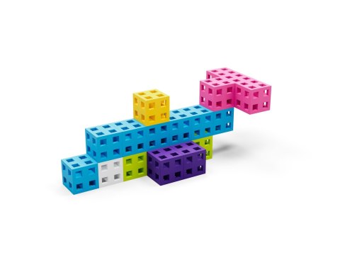 Komplet klocków konstrukcyjnych - Meli Cube Pink 100 el. Meli Komplet klocków konstrukcyjnych - Meli Cube Pink 100 el. Meli