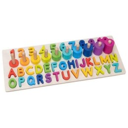 Litery i cyfry - puzzle alfanumeryczne układanka montessori - 91 el. Goki