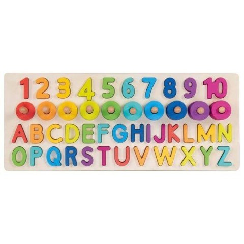 Litery i cyfry - puzzle alfanumeryczne układanka montessori - 91 el. Goki Litery i cyfry - puzzle alfanumeryczne układanka montessori - 91 el. Goki
