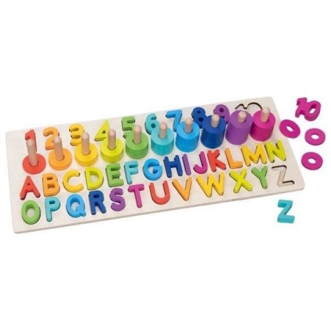 Litery i cyfry - puzzle alfanumeryczne układanka montessori - 91 el. Goki Litery i cyfry - puzzle alfanumeryczne układanka montessori - 91 el. Goki