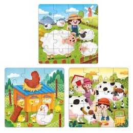 Magnetyczna książeczka puzzle 3w1 - Farma Bino
