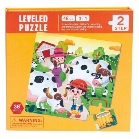 Magnetyczna książeczka puzzle 3w1 - Farma Bino Magnetyczna książeczka puzzle 3w1 - Farma Bino