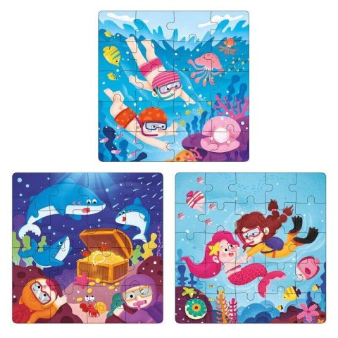 Magnetyczna książeczka puzzle 3w1 - Podwodny świat Bino Magnetyczna książeczka puzzle 3w1 - Podwodny świat Bino
