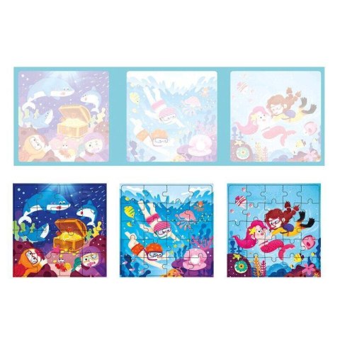 Magnetyczna książeczka puzzle 3w1 - Podwodny świat Bino Magnetyczna książeczka puzzle 3w1 - Podwodny świat Bino