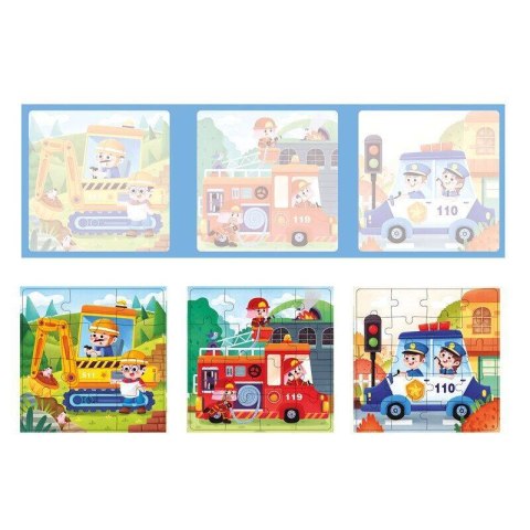Magnetyczna książeczka puzzle 3w1 - Zawody Bino Magnetyczna książeczka puzzle 3w1 - Zawody Bino