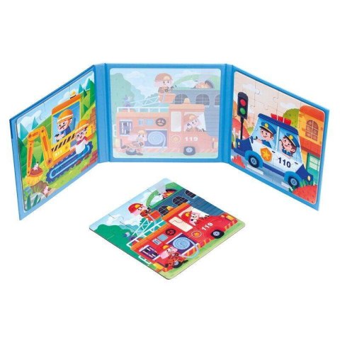 Magnetyczna książeczka puzzle 3w1 - Zawody Bino Magnetyczna książeczka puzzle 3w1 - Zawody Bino