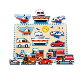 Puzzle dźwiękowe - pojazdy Nefere