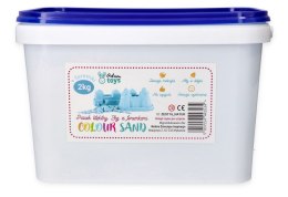 Zestaw - piasek kinetyczny ColourSand 2kg niebieski + foremki i łopatka Adam Toys