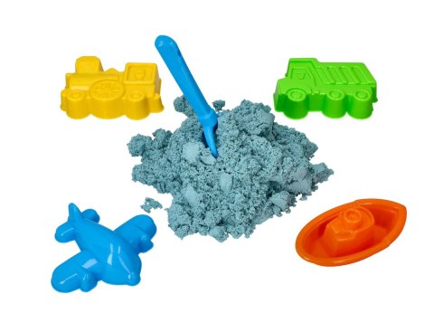 Zestaw - piasek kinetyczny ColourSand 2kg niebieski + foremki i łopatka Adam Toys Zestaw - piasek kinetyczny ColourSand 2kg niebieski + foremki i łopatka Adam Toys