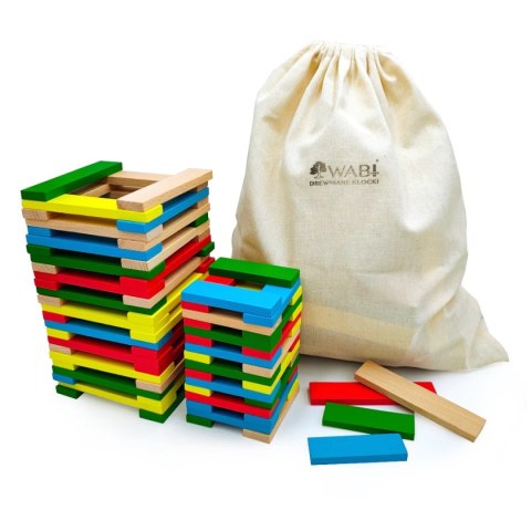 Klocki drewniane WABI Planks Edu [8+12 cm] - 200 szt. Wabi