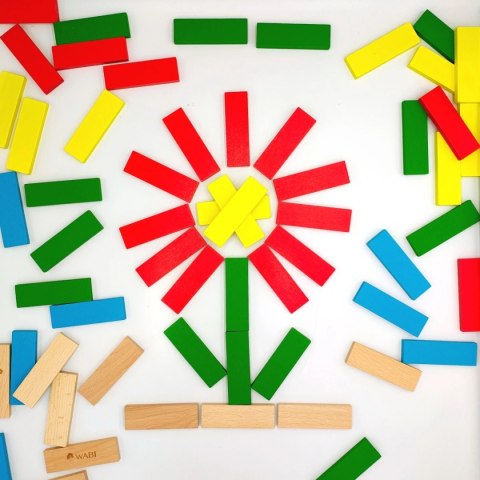 Klocki drewniane WABI Planks Edu [8+12 cm] - 200 szt. Wabi