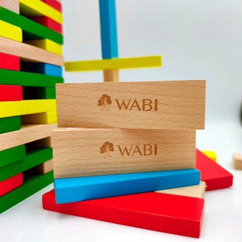 Klocki drewniane WABI Planks Edu [8+12 cm] - 200 szt. Wabi