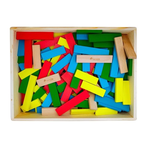 Klocki drewniane WABI Planks Edu Box [8+12 cm] - 200 szt. Wabi