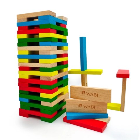 Klocki drewniane WABI Planks Edu Box [8+12 cm] - 200 szt. Wabi