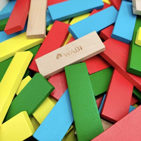 Klocki drewniane WABI Planks Edu Box [8+12 cm] - 200 szt. Wabi