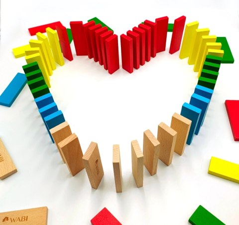 Klocki drewniane WABI Planks Edu Box [8+12 cm] - 200 szt. Wabi