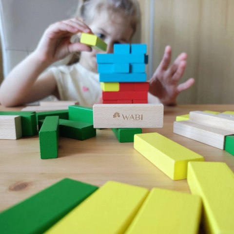 Klocki drewniane wieża WABI Tower - 54 el. Wabi Klocki drewniane wieża WABI Tower - 54 el. Wabi