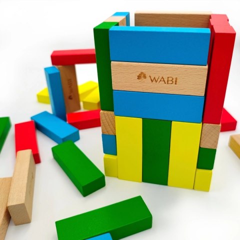 Klocki drewniane wieża WABI Tower - 54 el. Wabi Klocki drewniane wieża WABI Tower - 54 el. Wabi