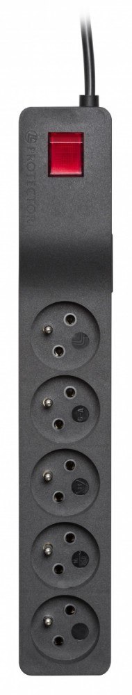 Listwa przeciwprzepięciowa ZX 510, 1L, Czarna, 2,5M Listwa przeciwprzepięciowa ZX 510, 1L, Czarna, 2,5M