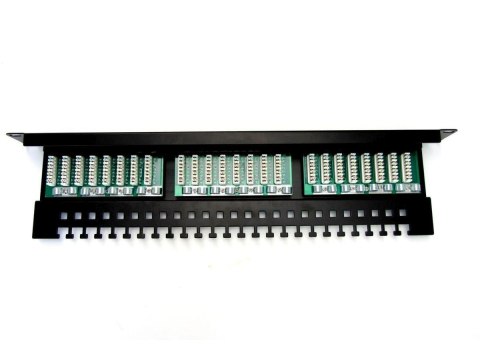 Patch panel 19" 24 porty, kat.5e, U/UTP, 1U, wspornik kablowy, czarny (kompletny) Patch panel 19" 24 porty, kat.5e, U/UTP, 1U, wspornik kablowy, czarny (kompletny)