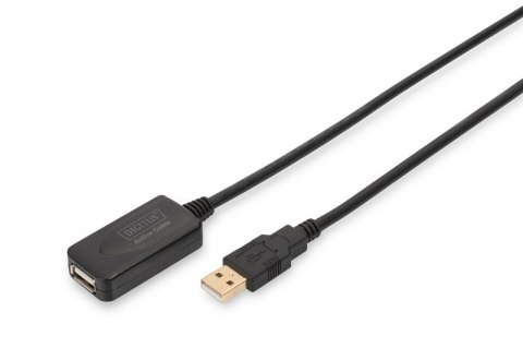 Przedłużacz/Extender USB 2.0 HighSpeed Typ USB A/USB A M/Ż aktywny, czarny 5m Przedłużacz/Extender USB 2.0 HighSpeed Typ USB A/USB A M/Ż aktywny, czarny 5m
