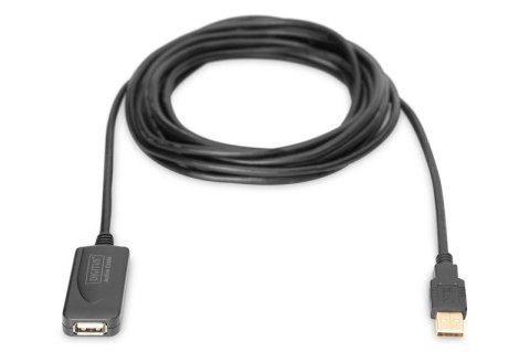 Przedłużacz/Extender USB 2.0 HighSpeed Typ USB A/USB A M/Ż aktywny, czarny 5m Przedłużacz/Extender USB 2.0 HighSpeed Typ USB A/USB A M/Ż aktywny, czarny 5m