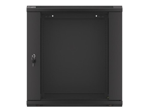 Szafa instalacyjna wisząca 19 12U 600X450mm czarna (drzwi szklane) Szafa instalacyjna wisząca 19 12U 600X450mm czarna (drzwi szklane)