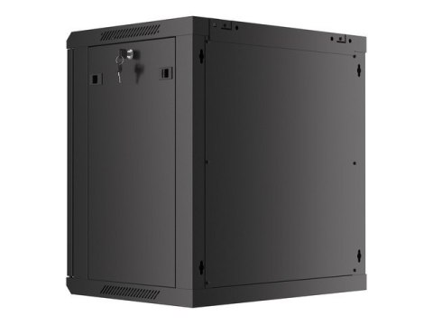 Szafa instalacyjna wisząca 19 12U 600X450mm czarna (drzwi szklane) Szafa instalacyjna wisząca 19 12U 600X450mm czarna (drzwi szklane)