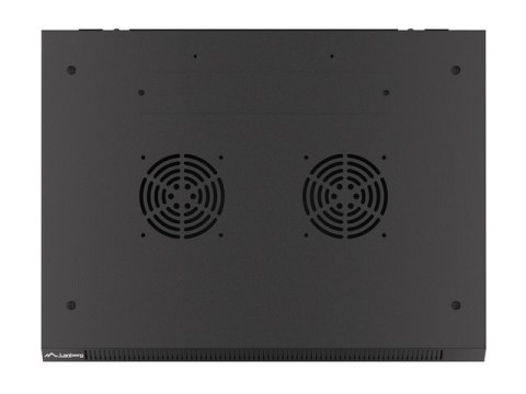 Szafa instalacyjna wisząca 19 12U 600X450mm czarna (drzwi szklane) Szafa instalacyjna wisząca 19 12U 600X450mm czarna (drzwi szklane)