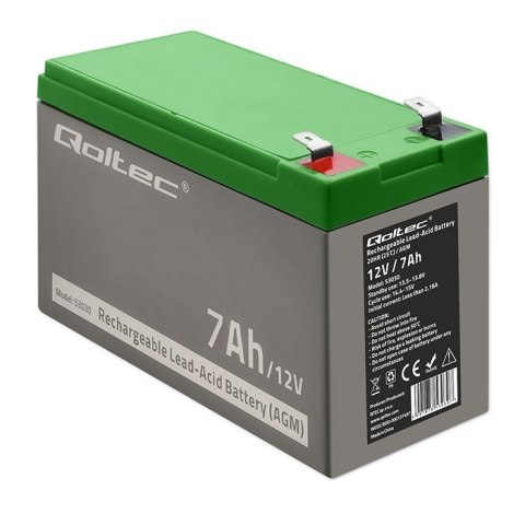 Akumulator żelowy | 12V | 7Ah | max.72A | AGM Akumulator żelowy | 12V | 7Ah | max.72A | AGM