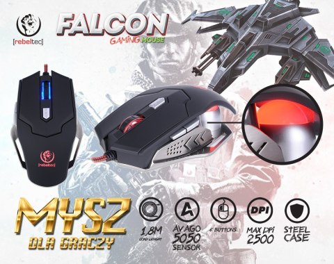 Gamingowa mysz optyczna USB Falcon Gamingowa mysz optyczna USB Falcon