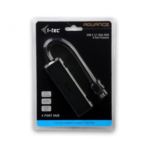 USB-C Slim pasywny HUB 4x USB 3.0 do podłączenia USB-A/USB-C USB-C Slim pasywny HUB 4x USB 3.0 do podłączenia USB-A/USB-C
