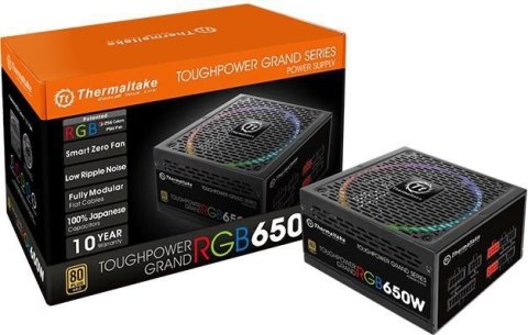Zasilacz modularny Toughpower Grand RGB 650W (80+ Gold, 4xPEG, 140mm) Zasilacz modularny Toughpower Grand RGB 650W (80+ Gold, 4xPEG, 140mm)