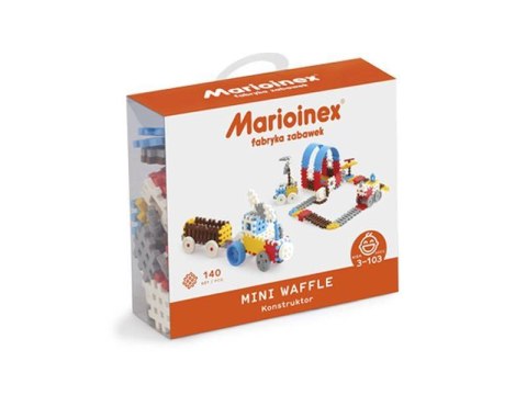 Klocki Mini Waffle Konstruktor 140 el. [Niebieski] Marioinex